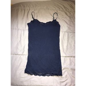 Aeropostale Navy Blue Lace Accent Cami